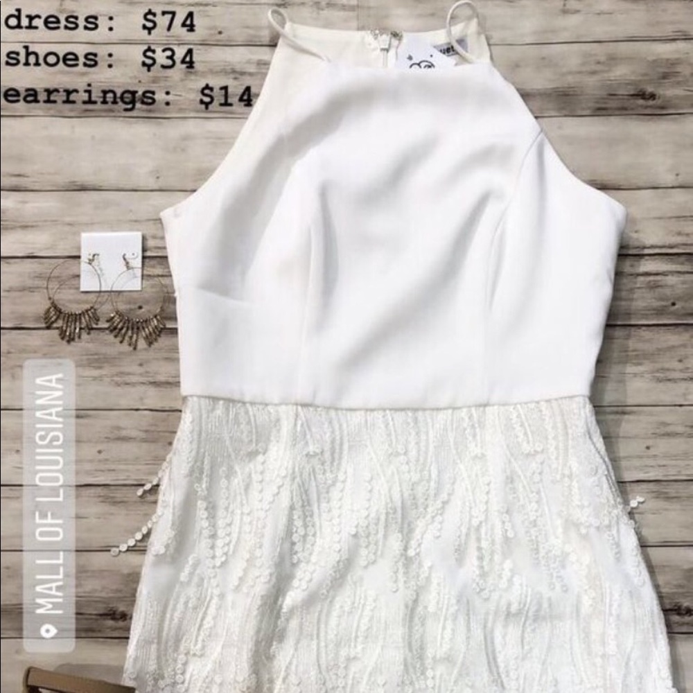 White halter dress
